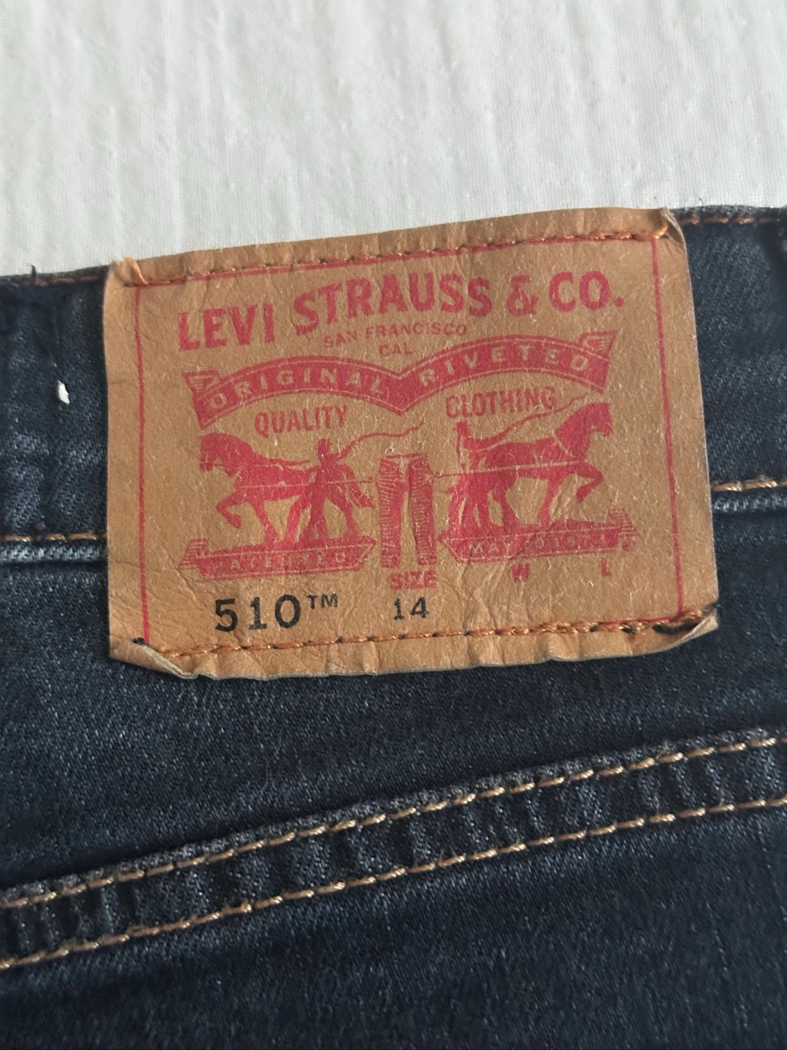 Jean bleu Levi’s 510 skinny 14 ans – photo 3